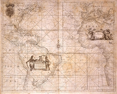Atlantic World Map